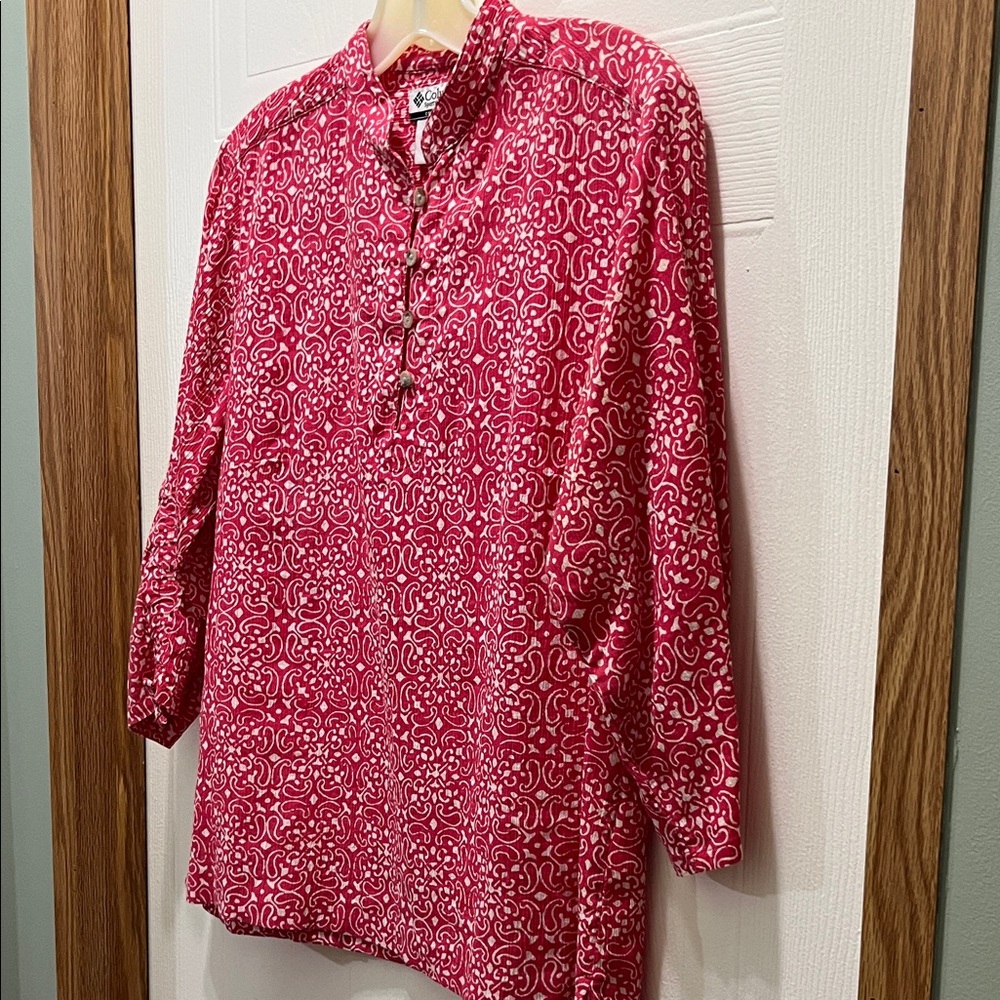 Pink Patterned Women's Blouse